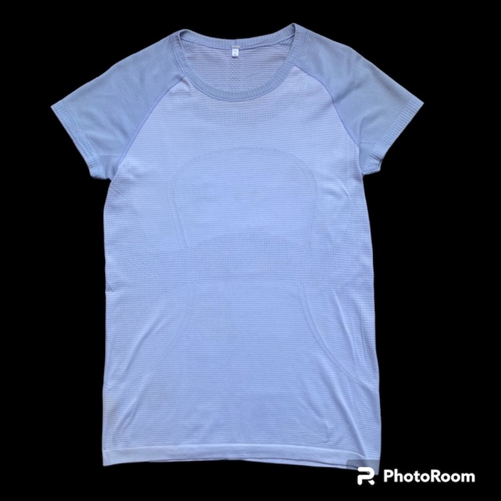Lululemon Athletica Swiftly Tech Short Sleeve Light Blue Size 10